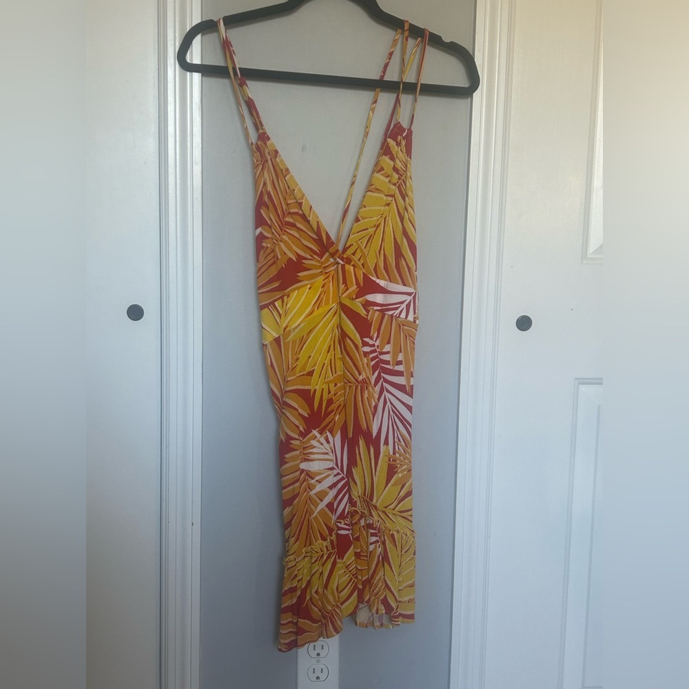 47.  Cupshe Yellow and Red Sleeveless Sundress